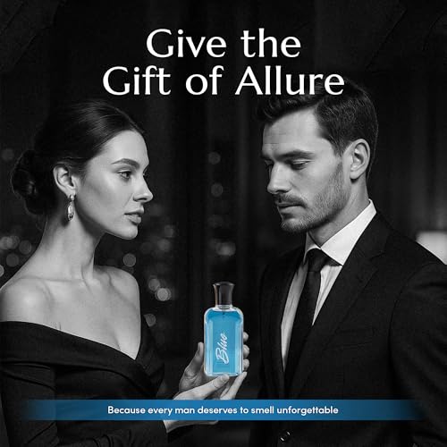 PB ParfumsBelcam Blue Depths Eau de Toilette Fragrance Spray - 2.5 Fl Oz. Fresh Aquatic Cologne for Men with Crisp Citrus, Warm Musk & Amber Scent, Crafted with Premium Oils for Day & Night Use