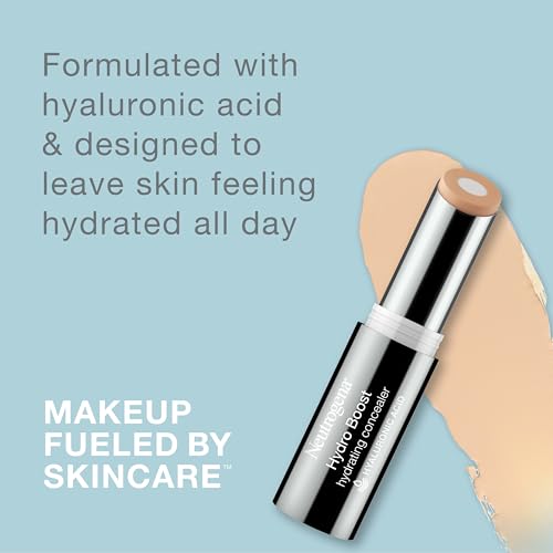 Neutrogena Hydro Boost Hydrating Concealer Stick for Dry Skin, Oil-Free, Lightweight, Non-Greasy and Non-Comedogenic Cover-Up Makeup with Hyaluronic Acid, 10/Fair, 0.12 Oz