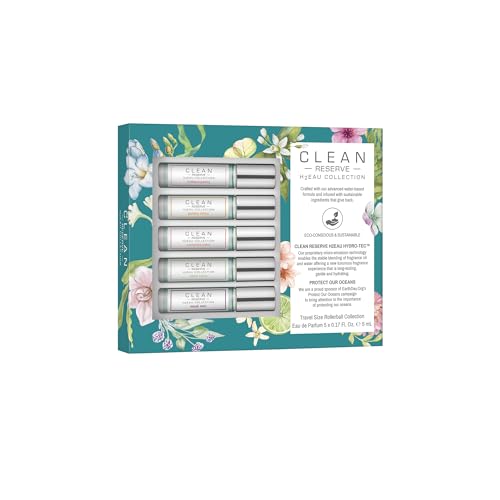 CLEAN H2EAU Fragrance Discovery Gift Set, Travel Mini Size, Water-Based Layerable Daily Perfume, Cruelty-Free, Ethyl Alcohol, Phthalate & Paraben Free