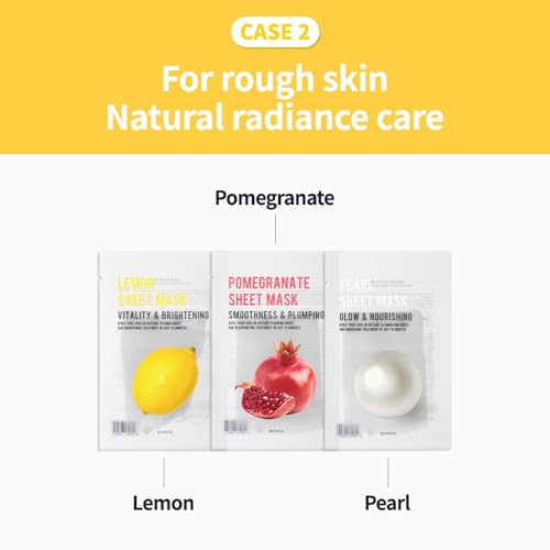 EUNYUL Purity Korean Collagen Face Mask for Skincare 8 Types x 5 Sets Hydrating and Nourishing