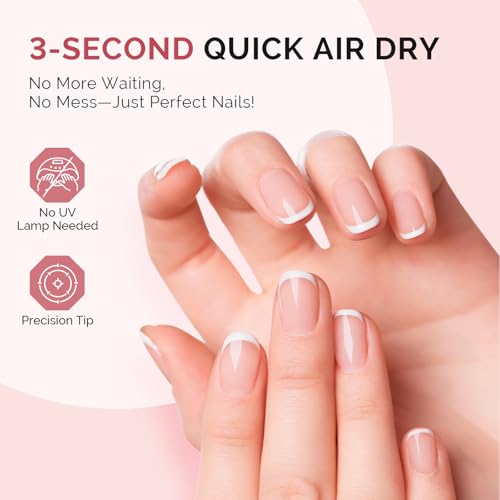 MelodySusie Nail Glue for Acrylic Nails Press on Nails Super Strong and Long Lasting Nail Glue for Adhesive Bond False Nails with Easy Application, 0.07oz 6pcs