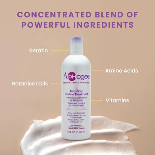 Aphogee Hair Care Double Bundle ? Two-Step Protein Treatment (16 fl oz) & Balancing Moisturizer (16 fl oz)