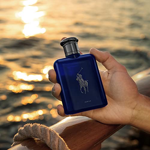 RALPH LAUREN FRAGRANCES Polo Blue - Parfum - Men's Cologne - Aquatic & Fresh - With Citrus, Oakwood, and Vetiver - Intense Fragrance - 2.5 Fl Oz