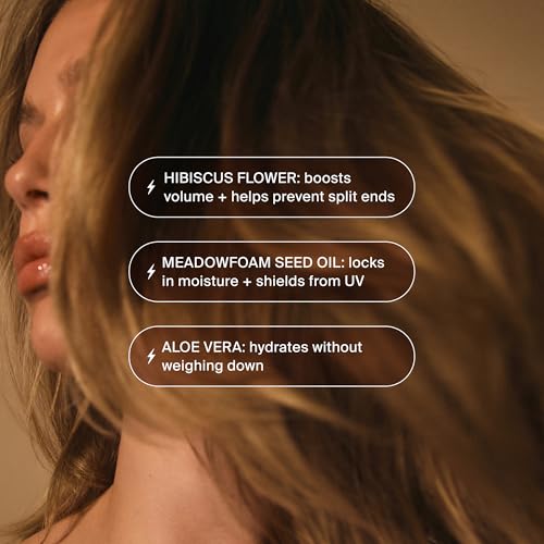 Hair Elixir Serum - Smooth Frizz-Free Hair Instantly - 80ml Heat Protectant - Daily Styling & Overnight Treatment - Lightweight Formula with Hibiscus & Meadowfoam Extracts