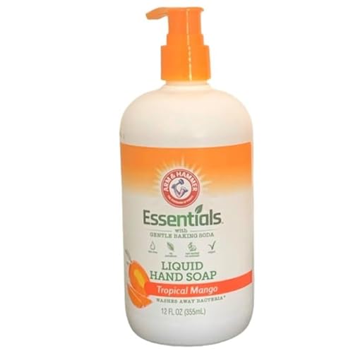 Arm & Hammer Essentials with Gentle Baking Soda, Liquid Hand Soap, 12 fl oz. (Tropical Mango)