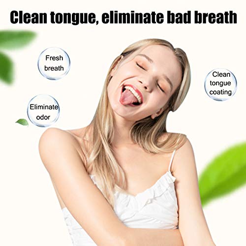 Tongue Brush, Tongue Scraper, Tongue Cleaner Helps Fight Bad Breath, 4 Tongue Scrapers, 4 Pack (Blue&Green&Orange&Red)