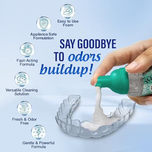 GuruNanda Retainer Cleaner Set ? Ultrasonic & UV Cleaning Pod & Aligner Cleaning Foam, Deep Clean & Odor Neutralization for Retainers, Aligners, Dentures & Mouthguards
