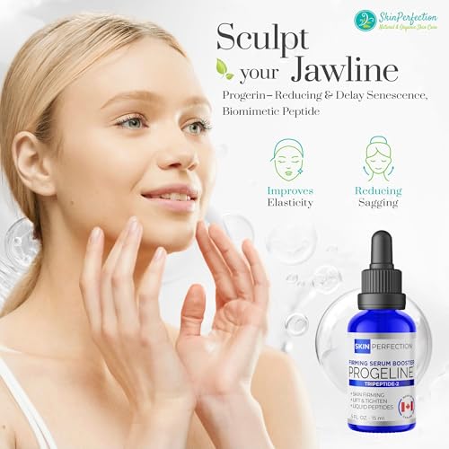 Skin Perfection Firming Serum Booster with Progeline Peptide Repair Serum Neck and Face Progeline Cream Upgrade Trifluoroacetyl Tripeptide-2 Anti-aging Diy .5 Fl Oz