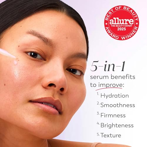 Olay Super Serum - Niacinamide, Vitamin C & E, Collagen Peptide, AHA - 5-in-1 Skin Care Benefits for Face - Healthy Glow, Brightening, Hydrating, Smoothing, Firming, Evens Tone, Anti-Aging, 1.7 Oz