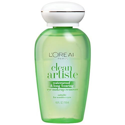 L'Oreal Paris Clean Artiste Waterproof & Long Wearing Eye Makeup Remover 4 oz (Pack of 3)