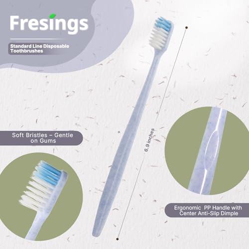 120-Pack Disposable Toothbrushes Individually Wrapped, Soft Bristle Bulk Travel Toothbrush for Adults, Kids, Guest, Hotel, Home, Camping, Donation ? 4 Colors, Mini Manual Value Pack