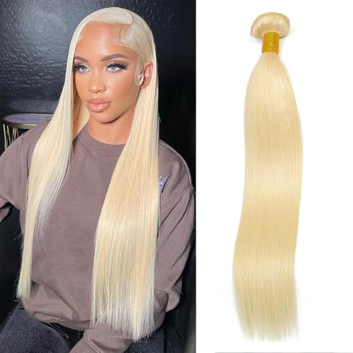 613 Human Hair Bundles Straight Blonde Bundles Human Hair 28 Inch 12A Brazilian Virgin 613 Bundles Blonde Straight Bundles Hair Extensions