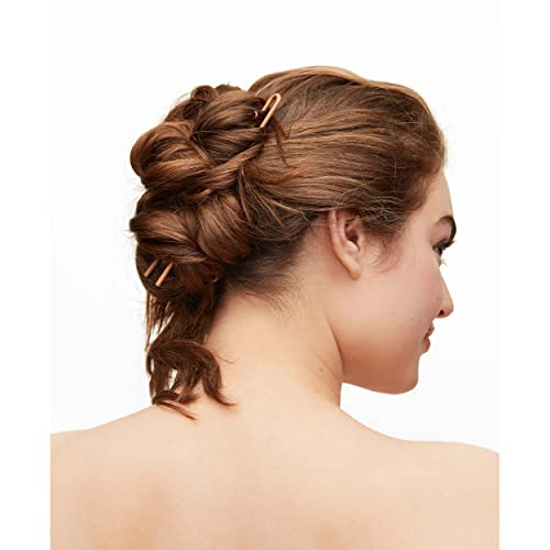 Day Rate Beauty Petite Power Pin (5.5-Inch) ? U-Shaped French Hair Pin for Buns & Updos ? Nylon-Coated, Anti-Snag, Hair-Safe ? Made in USA (Cocoa)