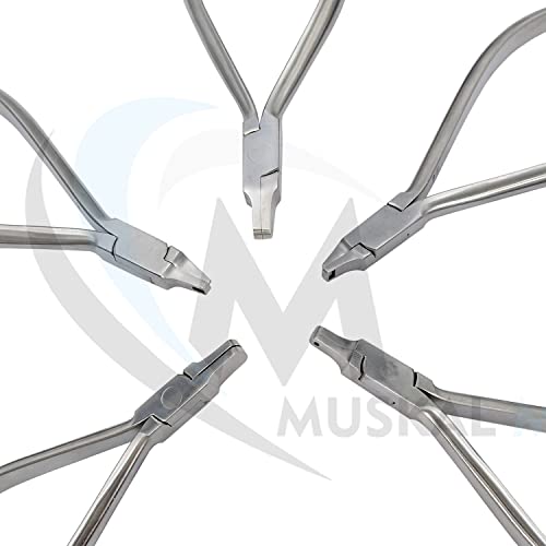 Set Of 5 Orthodontic Dental Pliers Thermal Forming Retainer Clear Aligner Braces Plier