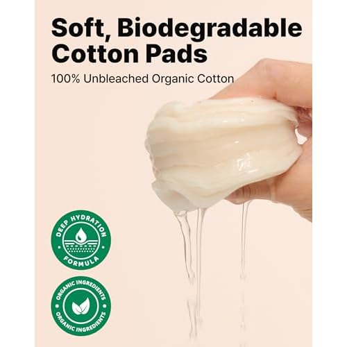 MAY COOP Raw Moisture Korean Toner Pad ? Redness Relief, Hydrating, Exfoliating Cotton Pads with 75% Maple Sap for Skin Balancing & Smoother Texture, 70 Pads