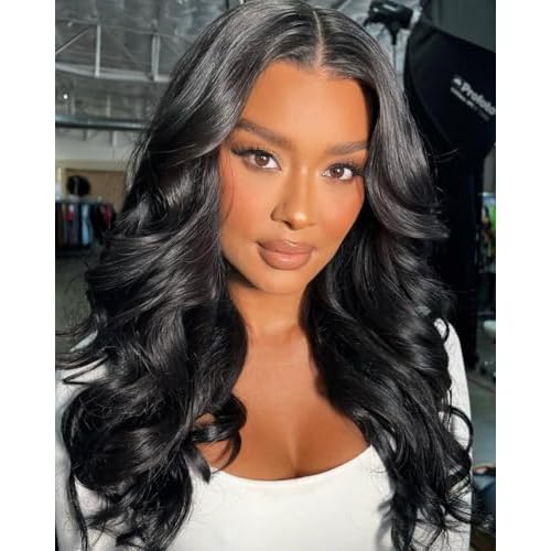 Bob Wig Human Hair 13x4 Body Wave Lace Front Wigs Human Hair 200% Density Human Hair Wigs for Black Women with Baby Hair (20 Inch, Natural Black)