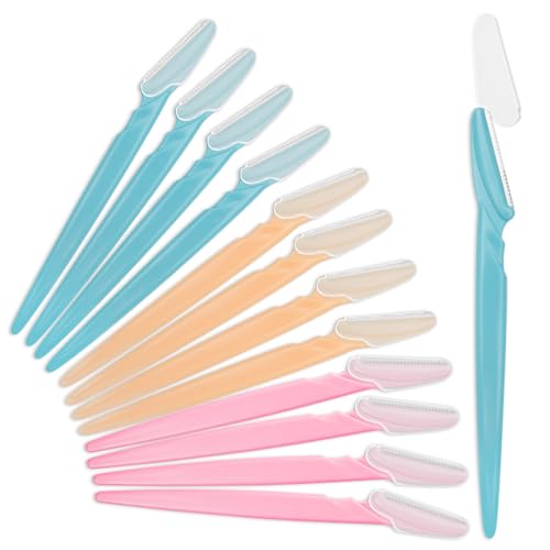 Eyebrow Razor for Women, 12 Pcs Dermaplaning Tool for Face Professional, Face Razor for Women Facial Hair Remover