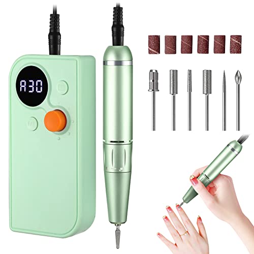 Professional Portable Nail Drill Kit Rechargeable Nail Machine Electric Cordless E-File Nail Drill Set with 7 Nail Bits, Manicure Pedicure Tool