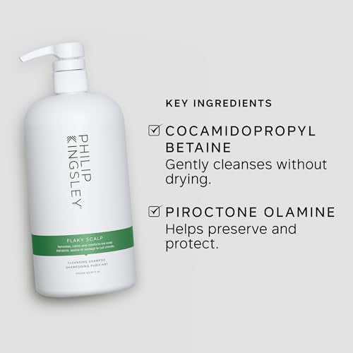 PHILIP KINGSLEY | Flaky Scalp Shampoo | Shampoo For Flaky, Itchy, Dry, Oily Scalps | Cleansing Scalp Care | Hair Shampoo that Hydrates, Soothes and Calms | 1L Pump