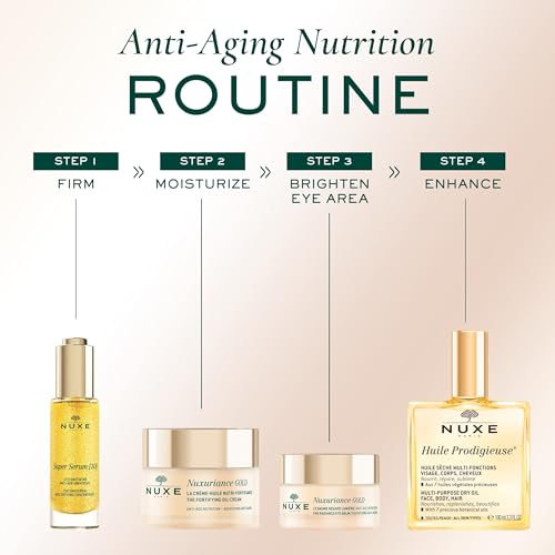 Nuxe Nuxuriance Gold Nutri-Fortifying Oil-Cream, Anti-Aging, Redensifying, Illuminating Face Moisturizer with Hyaluronic Acid & Nutri-Restorative Complex, 1.7 Fl Oz