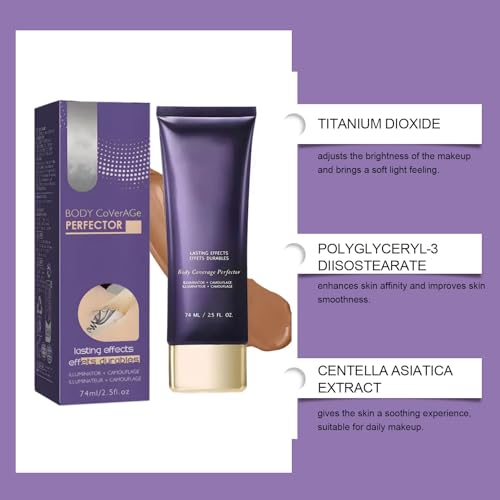 Tattoo Cover Up Makeup, Leg And Body Makeup Waterproof No Transfer,Body Coverage Perfector 2.5OZ