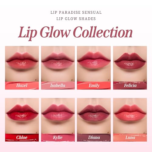 DEARDAHLIA Lip Paradise Sensual Lip Glow (Emily) - Weightless Hydrating Vegan Lipstick with Glossy Finish, Natural Radiant Glow & Shea Butter Nourishment. 0.11 oz