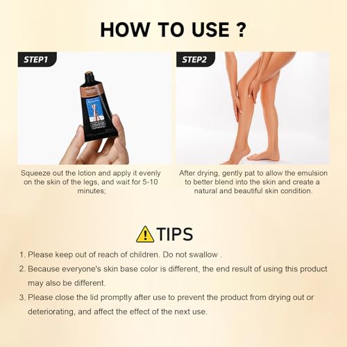 Leg Makeup Waterproof No Transfer, Leg Vein Cover up Makeup, Long-Lasting Body Concealer Makeup Lotion, Coverage for Vein, Scar, Tattoo for All Skin Tones (Fairest Glow)