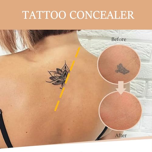 Tattoo Cover Up, Invisible Waterproof Concealer,Long Lasting Professional Skin Makeup Concealer Kit for Body Leg Tattoo, Scars, Dark Spots,Birthmarks,Gift for Men and Women