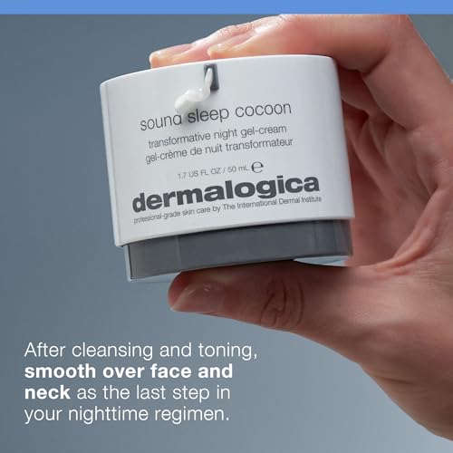 Dermalogica Sound Sleep Cocoon Night Cream Gel for Face, Revitalizing Overnight Moisturizer with Essential Oils - Promotes Restful Sleep for Radiant, Healthier-Looking Skin, 1.7 Fl Oz