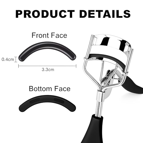 30Pack Compatible with elf Eyelash Curler Refills,Silicone Rubber Eyelash Curler Pads Compatible with elf Eye Lash Curlers,Black.