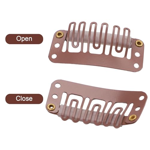32pcs U-Shaped Wig Clips - Small Comb Metal Clips with Soft Rubber Snaps - Accessories for Wigs, Braids, Hair & DIY Chunni