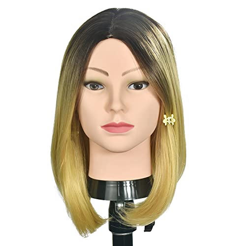Bald Female Training Head Cosmetology Mannequin Head for Wigs Making and Display with Free clamp (12B)