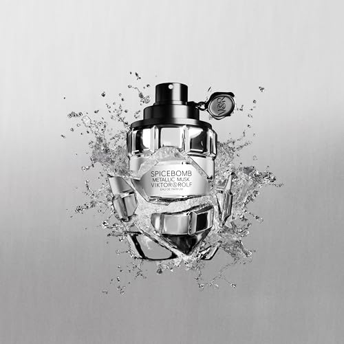 Viktor&Rolf - Spicebomb Metallic Musk Eau de Parfum 3-Piece Set ($205 Value) - Cologne for Men - Ambery Fragrance - Full Size, 3 Fl Oz & 2 Travel Size, 0.3 Fl Oz
