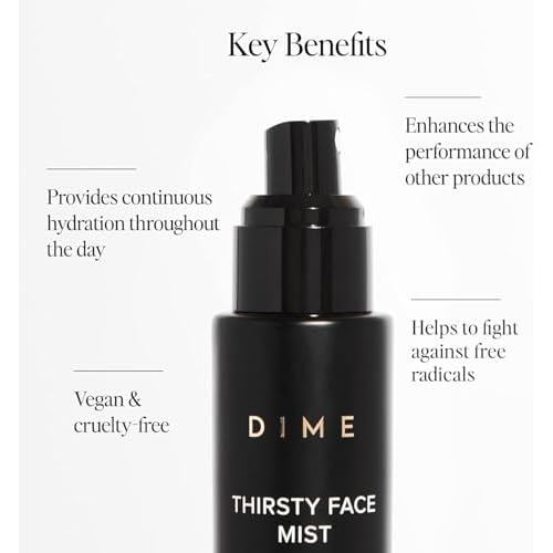 DIME Beauty Thirsty Face Mist with Electrolytes, Meadowfoam, and Sea Buckthorn, Hydrating Facial Spray, 2 oz / 60 ml