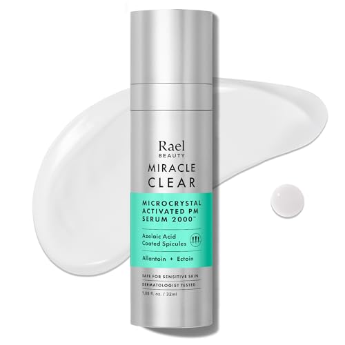 Rael Microcrystal Serum, Miracle Clear PM 2000 ? Azelaic Acid for Face, Pore Minimizer, Hydration, Korean Skin Care (1.08 fl oz)