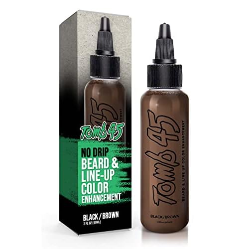 Tomb 45 NODRIP Enhancement Color | Hair Enhancer For Beard & Lineup | Water Resistant Hairline Filler Spray | Barber Beard Liner For Thicker & Fuller Hairstyling | Men¡¯s Grooming Products