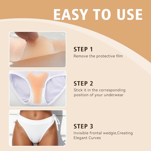 3 Pack Y Shape Bikini Line Cover Hider|SeamlessHider| Underwear Guard|Reusable invisible self-adhesive silicone pads for women|cover for leggings swimsuits all White and Pink