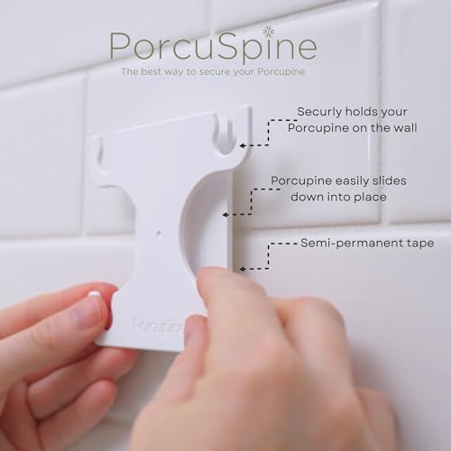 Shower Wall Hair Catcher, Modern Silicone Design Collects & Conceals Hair in Bathroom, Prevents Clogged Drains, Reusable, Removable, Easy to Clean, Heavy Duty Hanger Included (Sage Green)