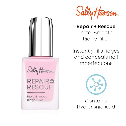 Sally Hansen Nail Treatment Repair + Rescue Insta-Smooth Ridge Filler | Contains Hyaluronic Acid | Conceals Nail Imperfections & Smooths Nail Surface