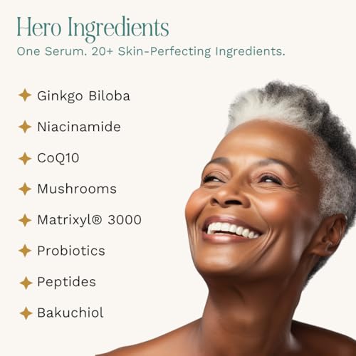 Elixir no. 1 ? Face Serum with Bakuchiol, Niacinamide & CoQ10 ? 40 mL Refillable Glass Bottle ? Reduces Fine Lines, Firms, Brightens ? Vegan, gentle ingredients, Clean, Sustainable
