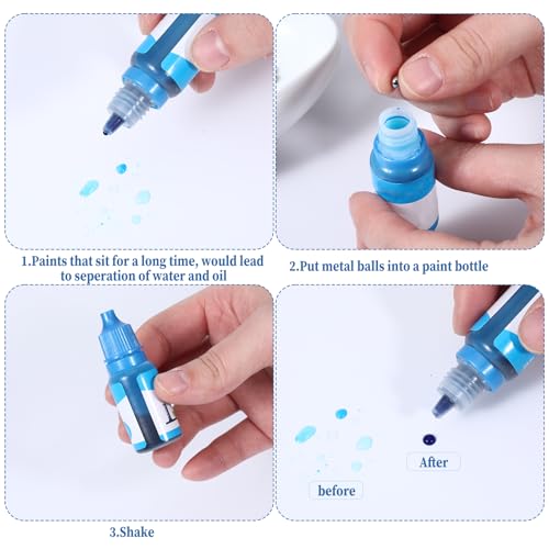 100 PCS Paint Mixing Balls, Metal Balls Stainless Steel Ball Bearings for Model Mixing and Stirring of Paint or Nail Polish Agitator (0.16"/4mm)