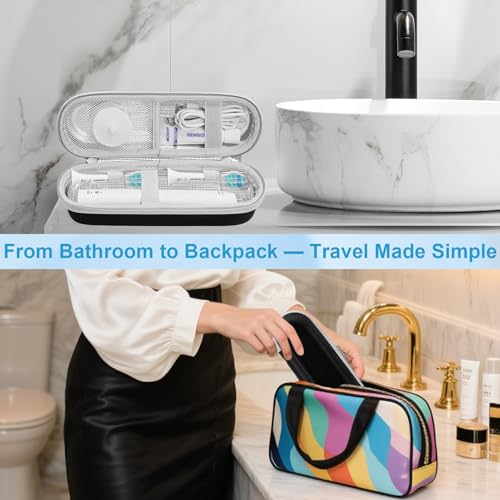 Electric Toothbrush Travel Case for Philips Sonicare 4100 6100 5100 6500 Series Electric Toothbrush, Hard EVA Toothbrush Protective Holder, Water-Resistant£¨Includes 2 Brush Head Covers£©