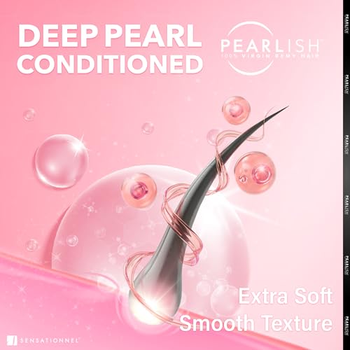 Sensationnel Pearlish bundle human hair - euro body deep pearl conditioned 15a soft remy beauty supply sew in or glue on bundles (24 Inch, NATURAL/BLACK)