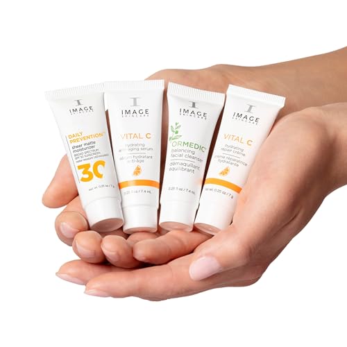 IMAGE Skincare, Five Star Favorites Holiday Skin Care Gift Set, 4 Step Regimen Set for Brighter, Healthier Looking Skin, Travel Size Holiday Beauty Gift Set for Women