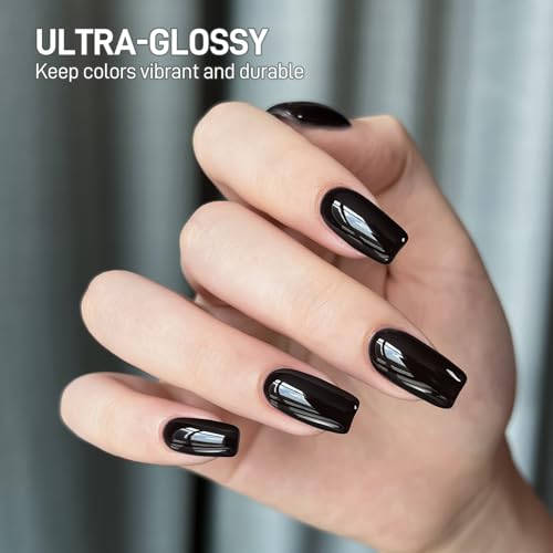 GAOY Builder Top Coat Gel, 16ml No Wipe Clear Rubber Top Coat for Gel Nail Polish, High Gloss Apex Building for Long Lasting UV Gel Nail Art