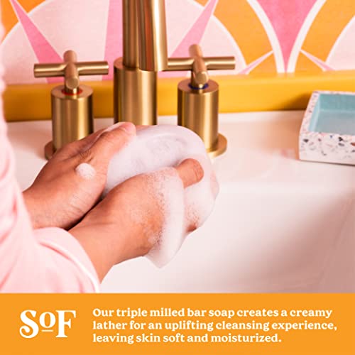 SoF Triple Milled Bar Soap - With Coconut Oil & Organic Shea Butter- Vegan & Non GMO- Free From Phthalates, Sulfates & Parabens- Variety Pack - 6 oz Bar 6 Bars