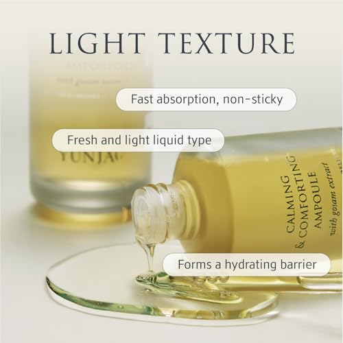 YUNJAC Calming & Comforting Ampoule (1.01 fl oz) – Soothing serum for sensitive and blemish-prone skin with Licorice, Sophora Root Extract & Panthenol, for redness relief and an instant cooling effect