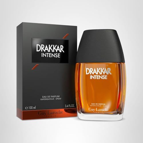 Guy Laroche Drakkar Intense - Seductive & irresistible Eau de Parfum - Ambery fougere fragrance - Long Lasting Mens Cologne - Perfume for Men, 3.4 Fl Oz
