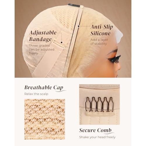Arabella 613 Lace Front Wig Human Hair 13x4 Blonde Lace Front Wigs Human Hair 210% Density Body Wave 613 Frontal Wig Pre Plucked With Baby Hair (22inch, 613 13X4 body wave wig)