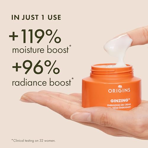 Origins GinZing Energizing Gel Cream | Face Moisturizer for Radiance and Glow | With Vitamin C, Niacinamide, Ginseng, and Caffeine